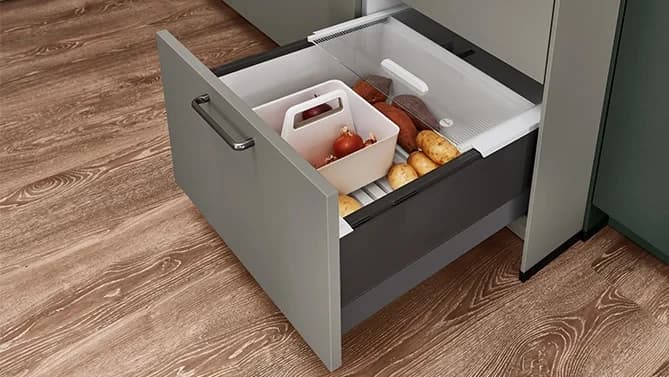 Pantry-Box pro zeleninu — detail vybavení